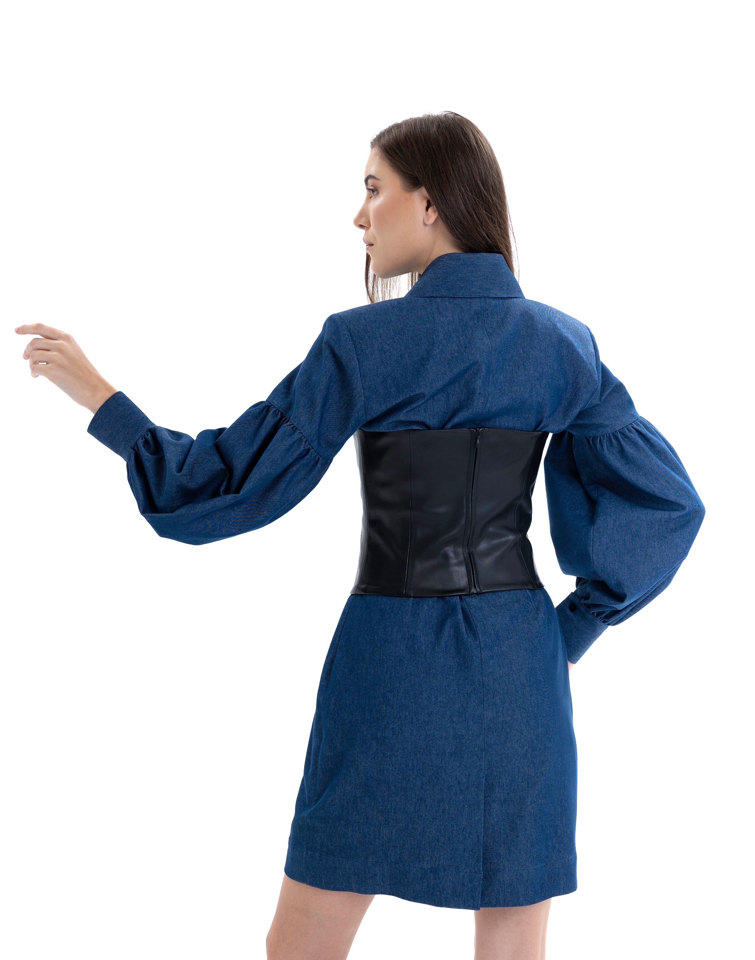 Lili Blanc's Iconic Denim Corset Dress Co-Ord