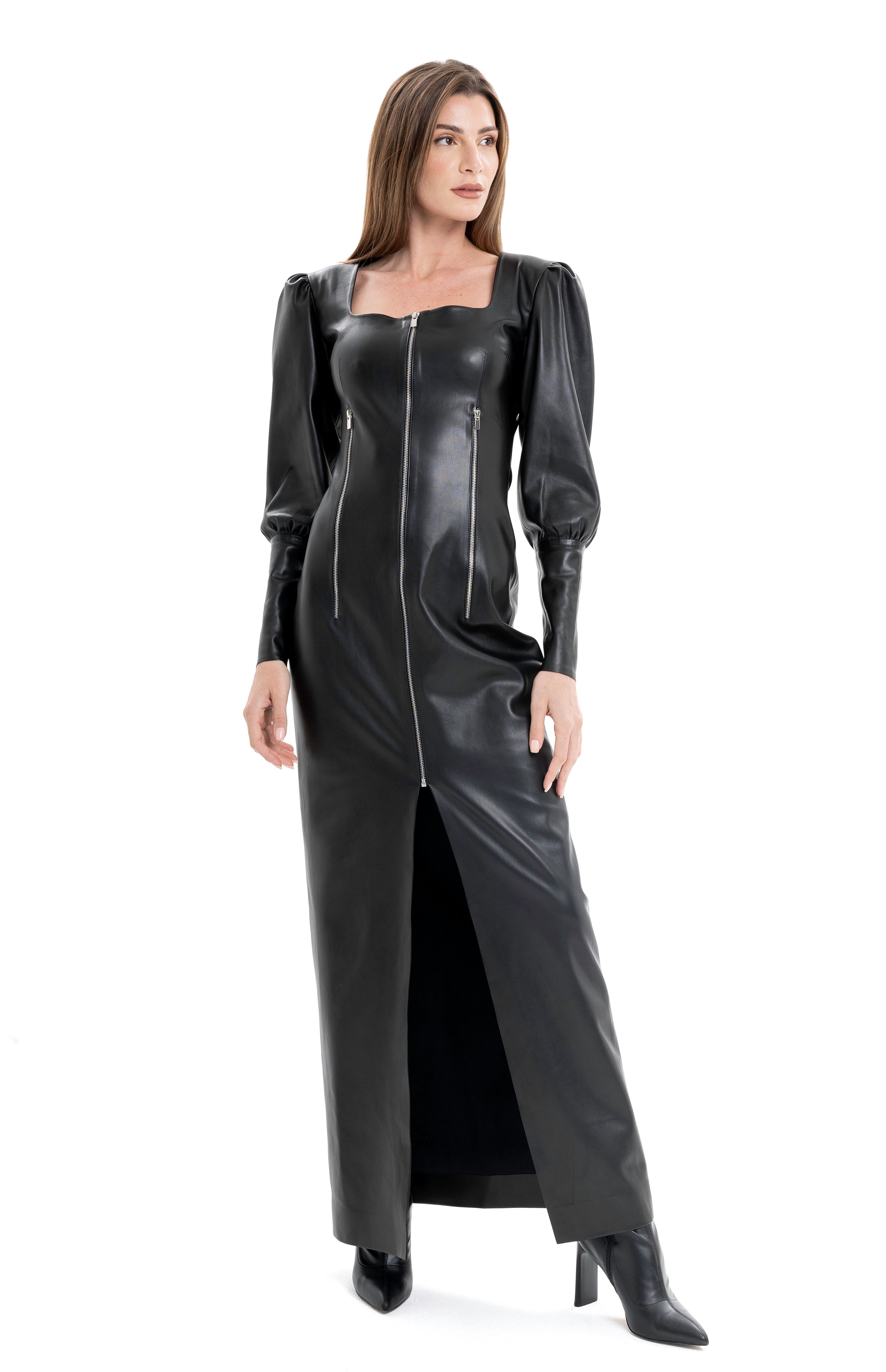 The Dramatic Vegan Leather Dress