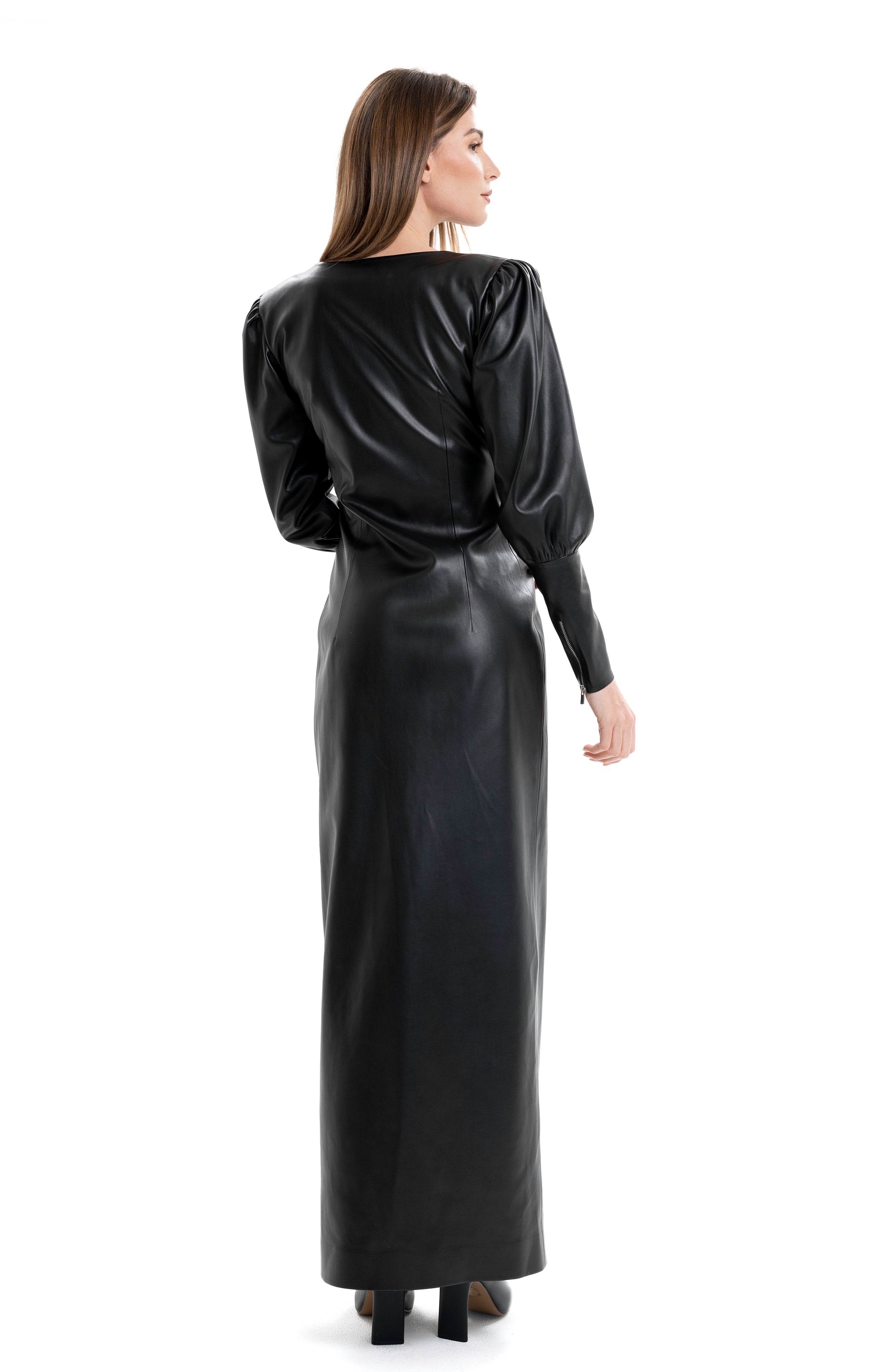 The Dramatic Vegan Leather Dress