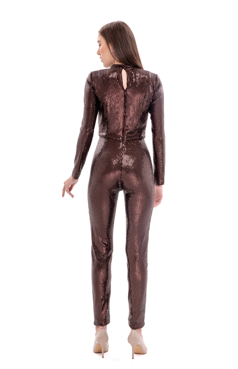 Lili Blanc's Sequin Bodycon Jumpsuit