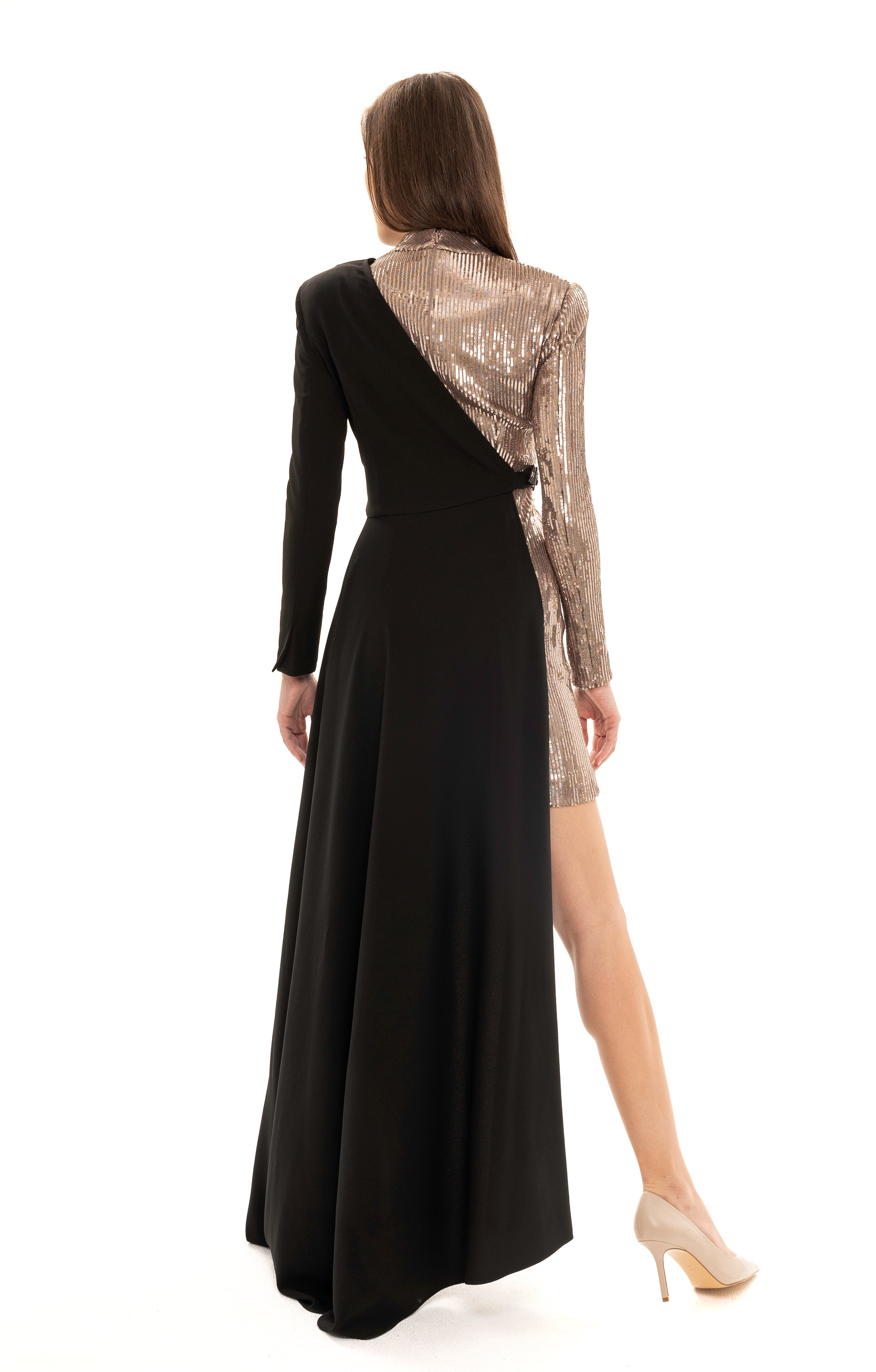 The Lili Blanc Blazer Cape Dress