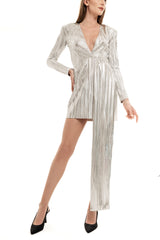 Lili Blanc's Metallic Short Dress
