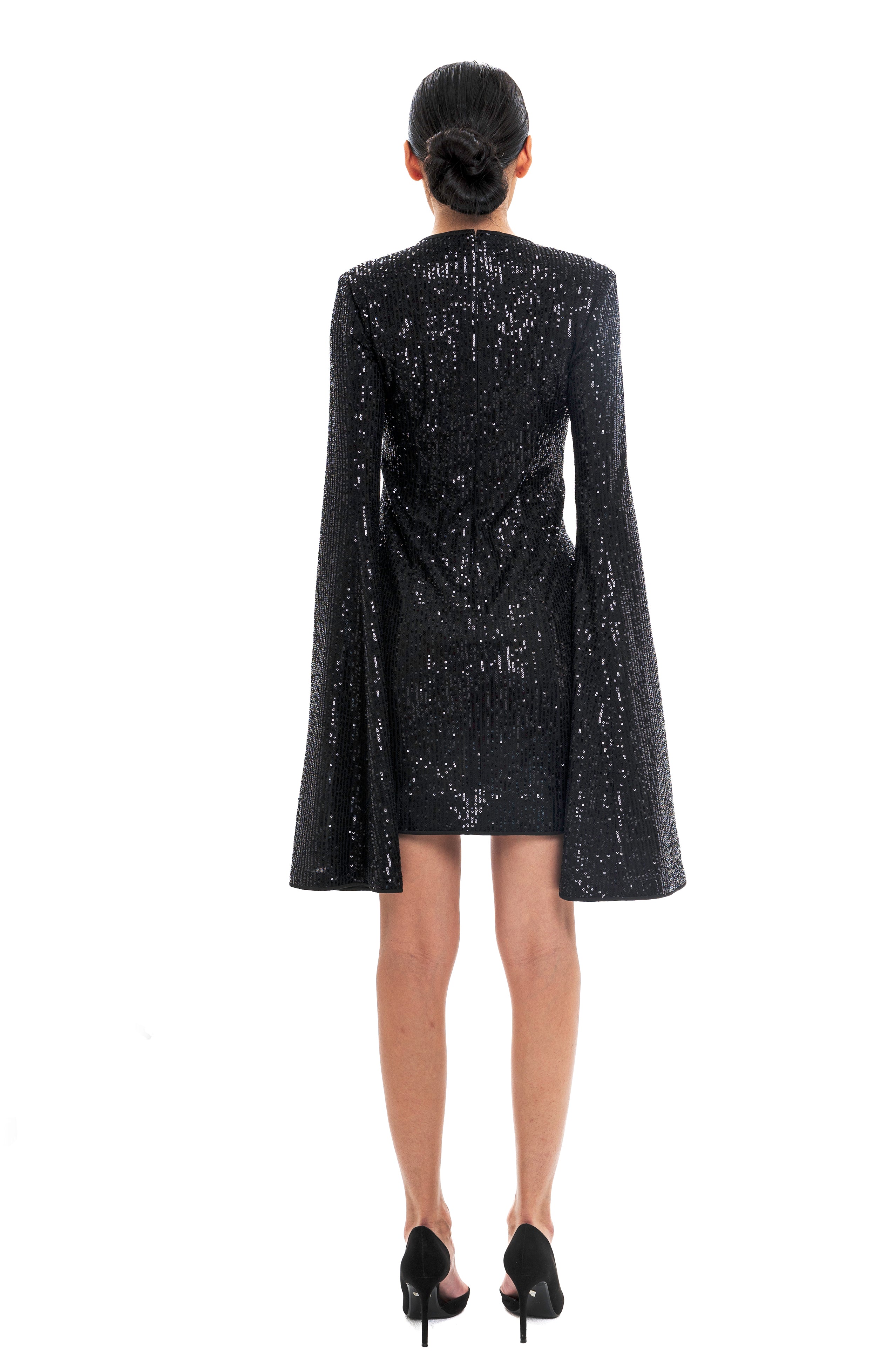 The Flared Sleeve Sequin Dress