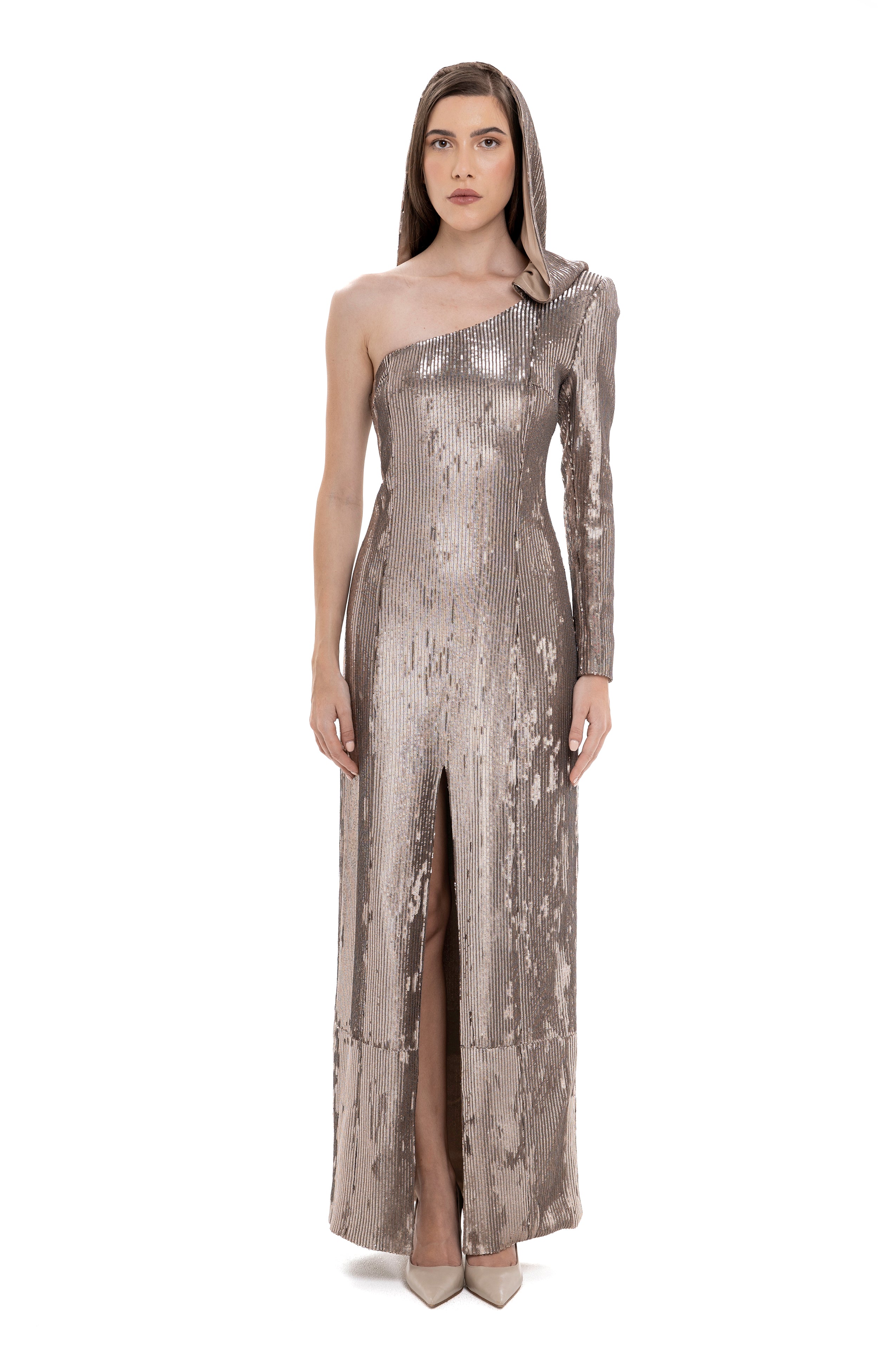 The Flamme Femme Hoodie Sequins Dress