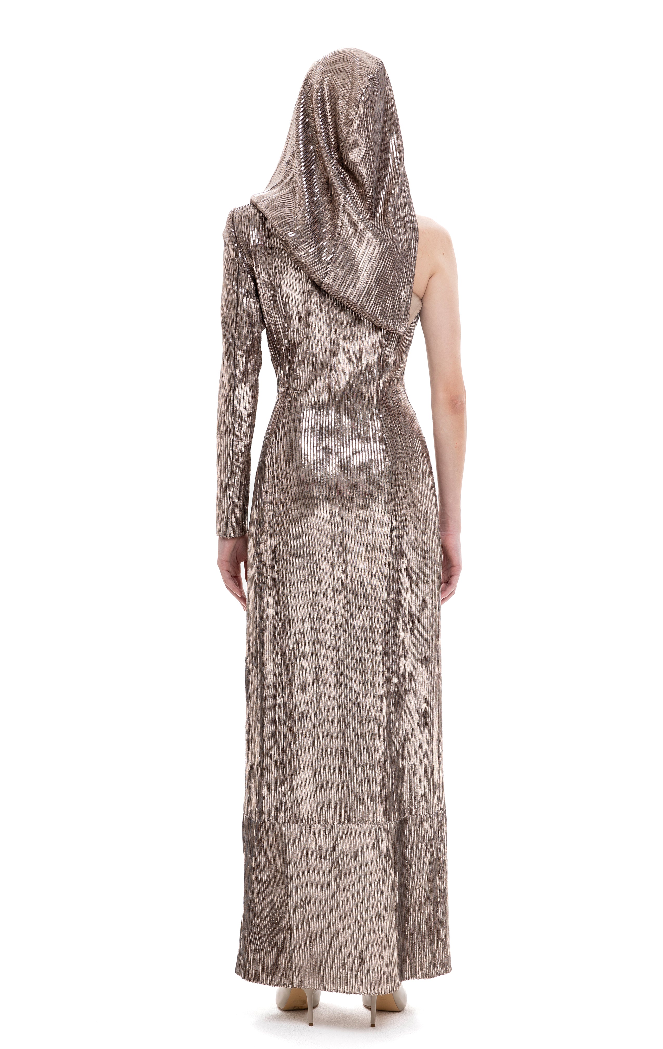 The Flamme Femme Hoodie Sequins Dress