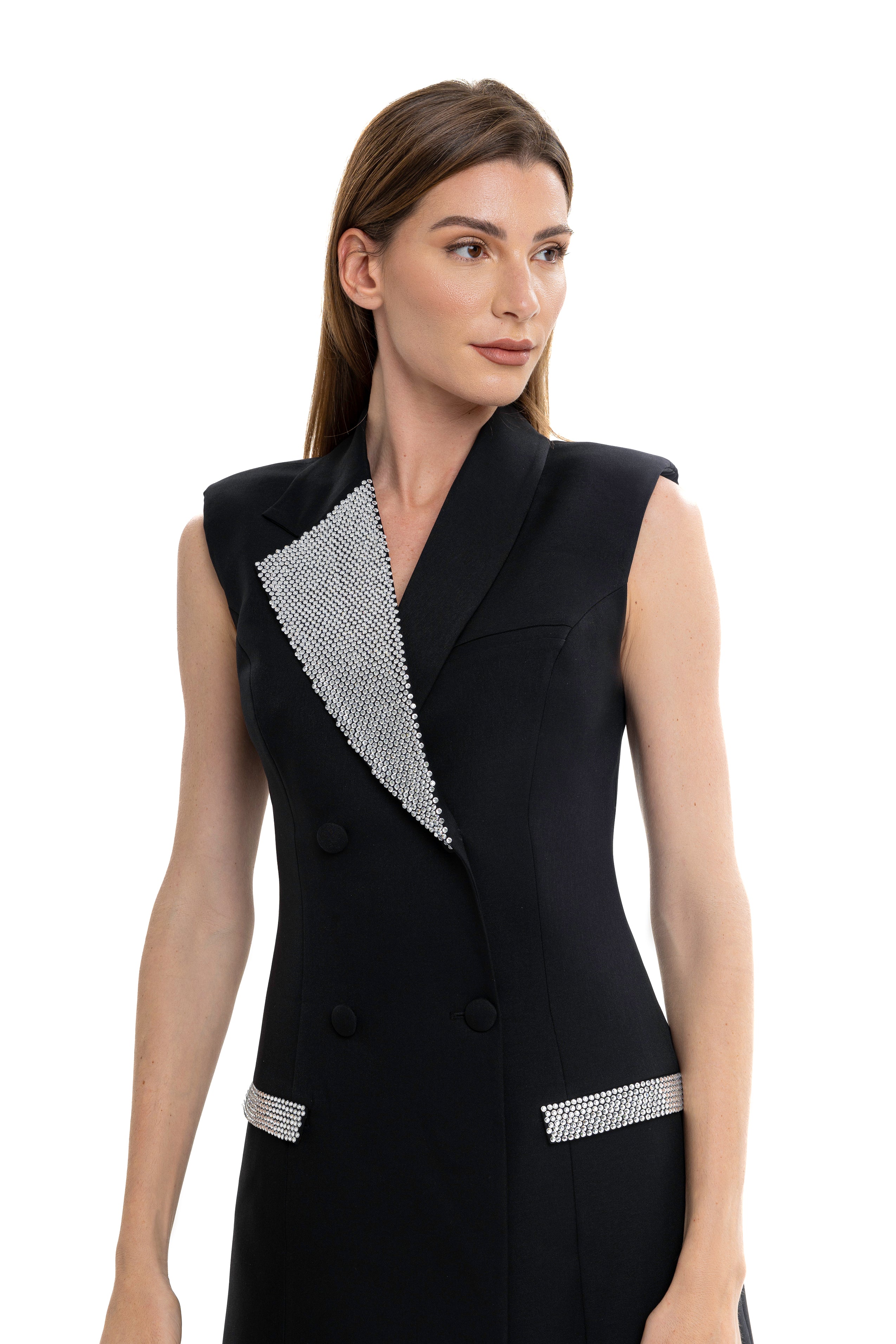 Crystal Embellished Short Dress