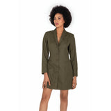 Liliblanc Luxury Blazer Dress for women online, Olive Green M