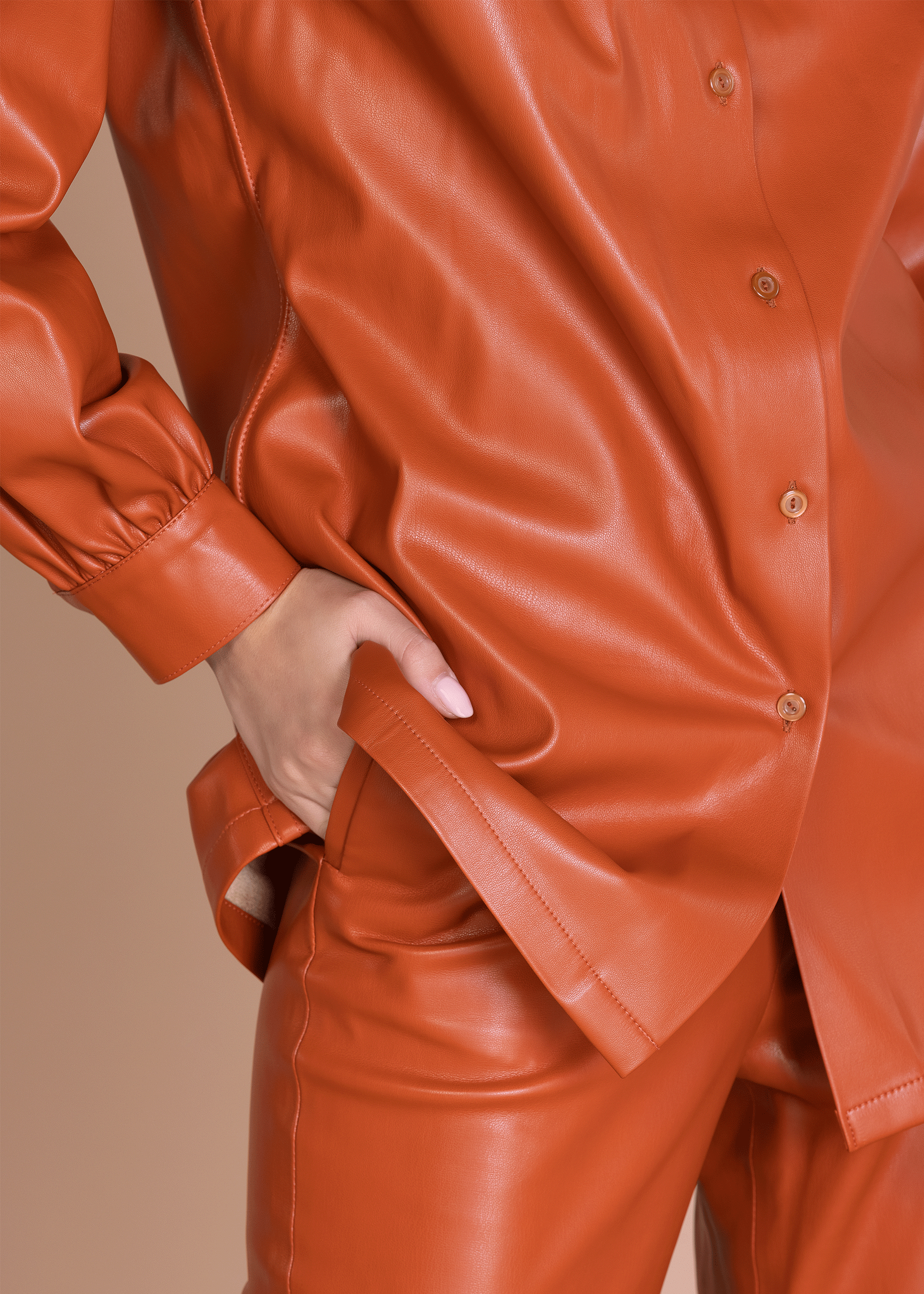 ELLE LEATHER SHIRT (B2B)