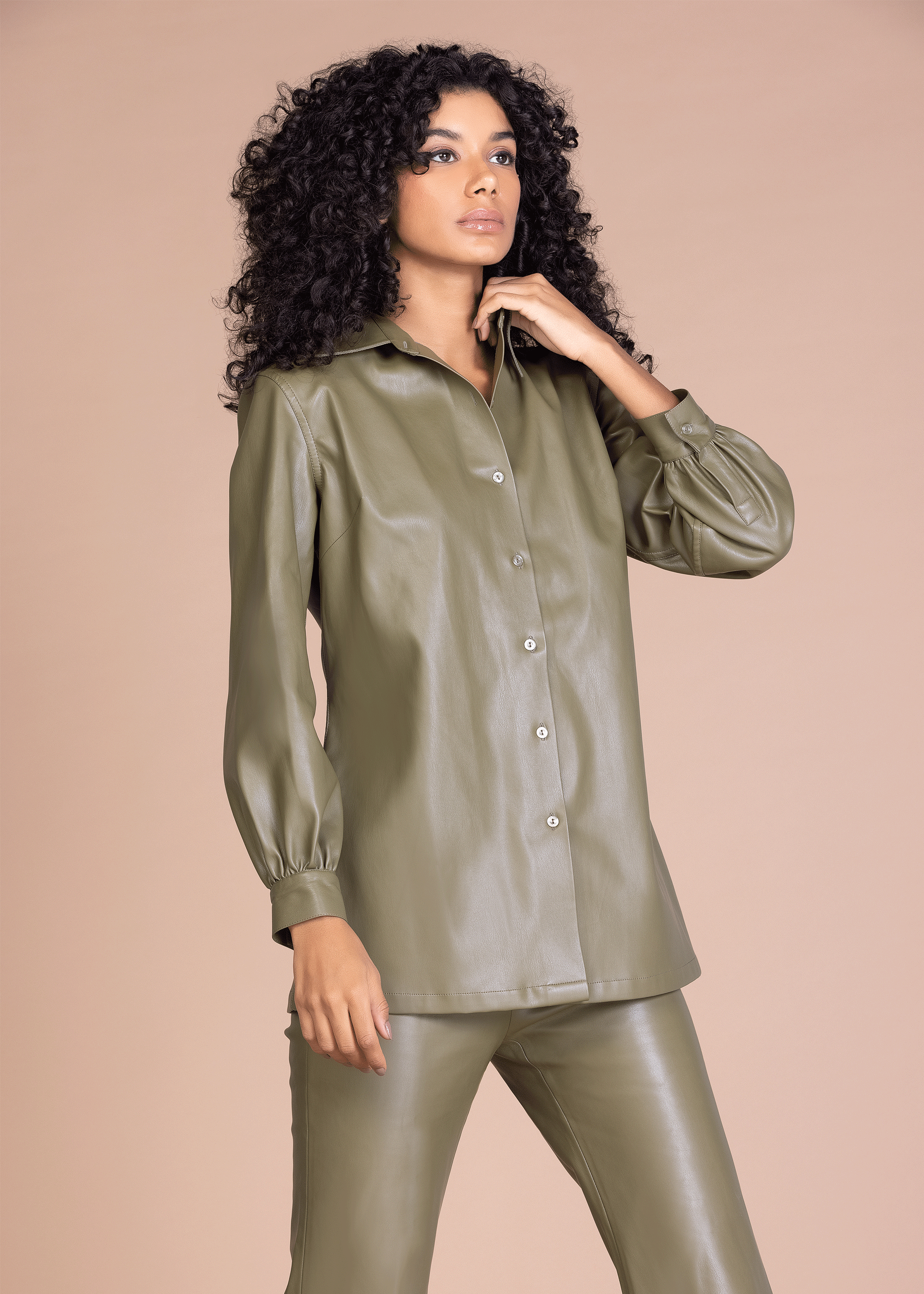 ELLE LEATHER SHIRT (B2B)