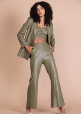 CLASSIC VEGAN LEATHER TROUSER