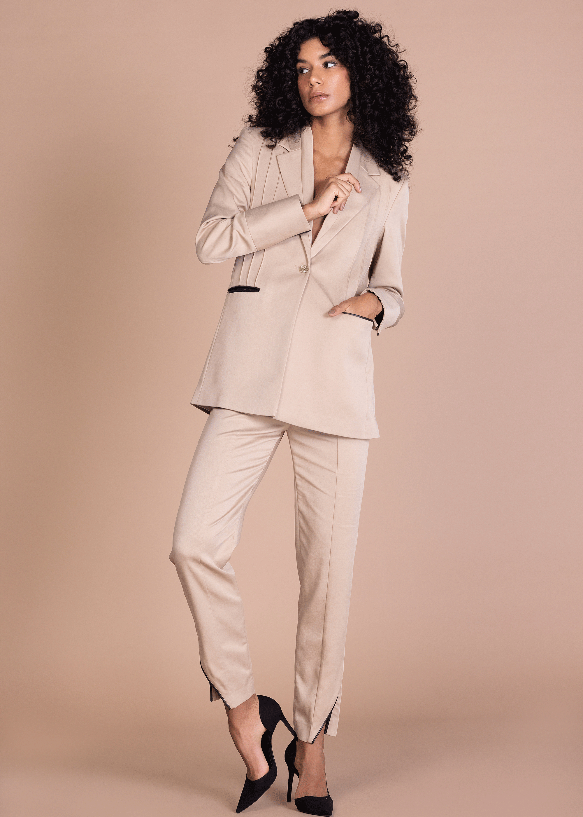 notched Collar Blazer for women