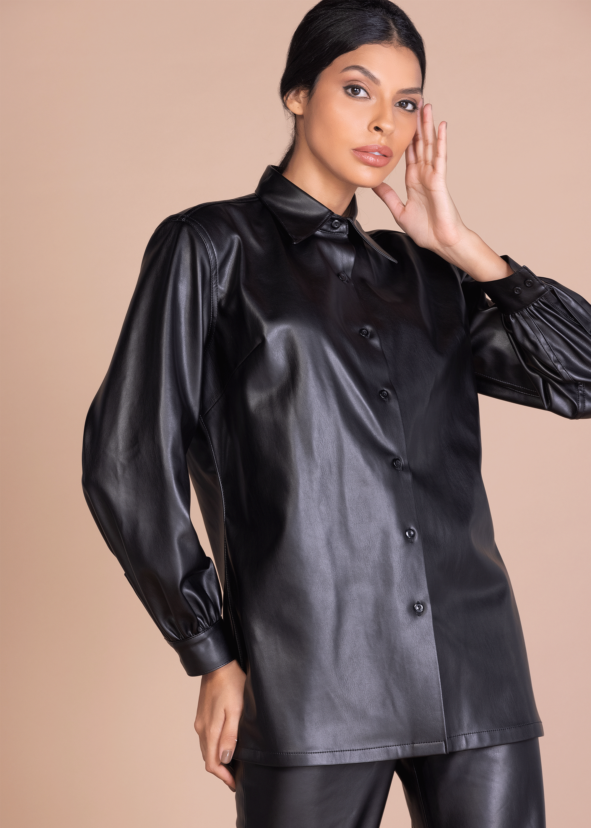 ELLE LEATHER SHIRT (B2B)