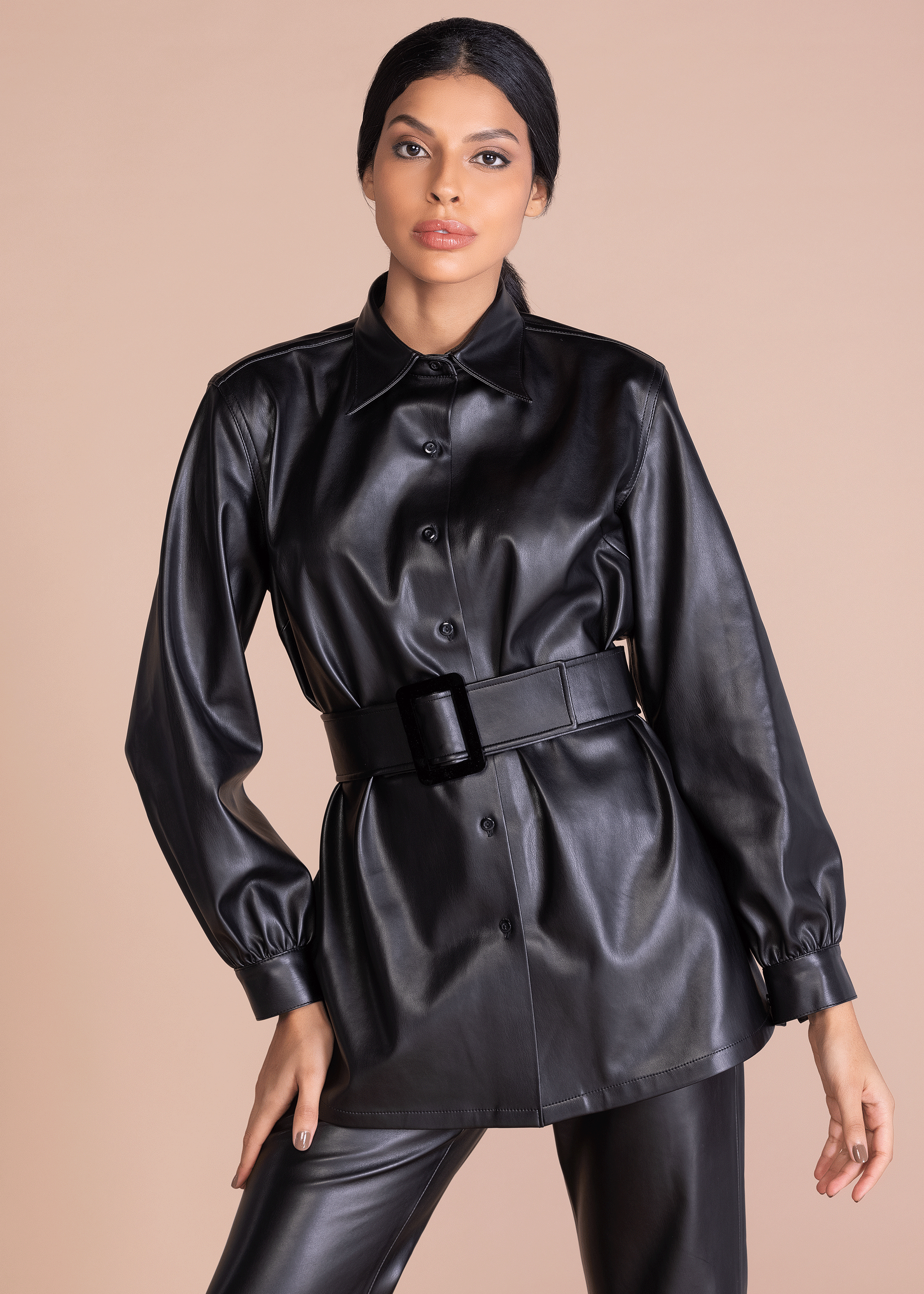 ELLE LEATHER SHIRT (B2B)