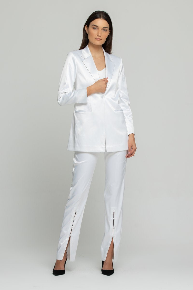 Satin tuxedo jacket on sale women's