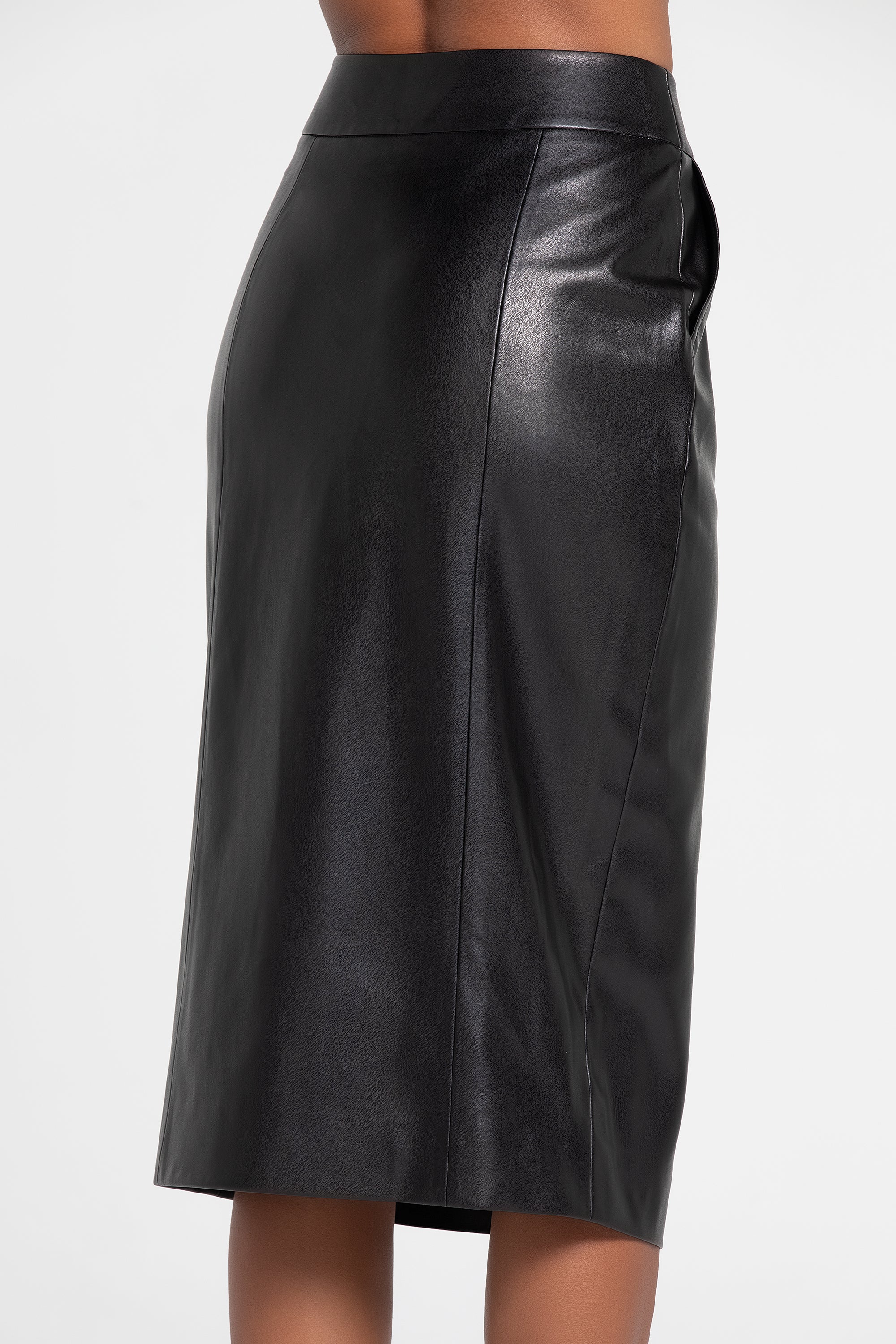 Black leather clearance skirt suit