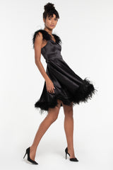TAFFETA SHORT DRESS