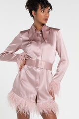 THE LILI SATIN SHIRT DRESS