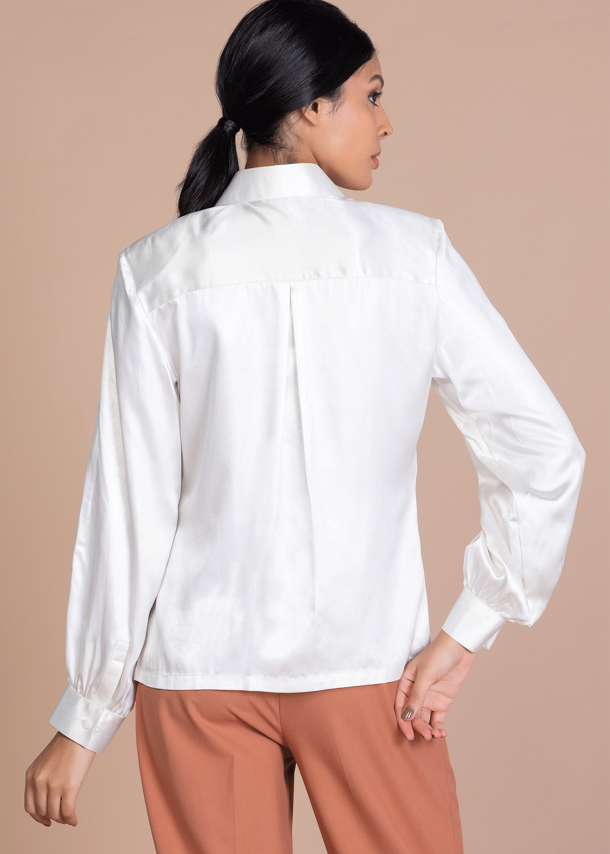 Long Tunic Tops To Wear with Leggings White Button Down Shirt Women Short  Sleeve 3X Satin Shirt Women's Satin Imitation Silk Long Sleeved Shirt New  European and American foreign Trade Border Clothing 