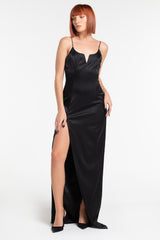 MISS LILI SATIN LONG DRESS
