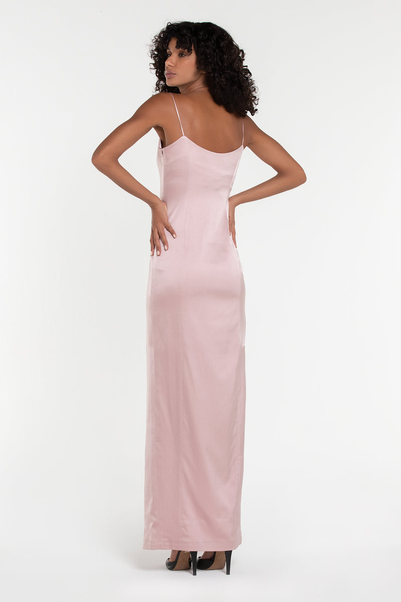 MISS LILI SATIN LONG DRESS