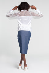 PENCIL DENIM SKIRT