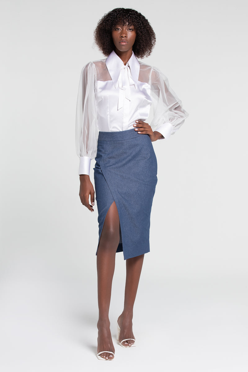 SILK ICONIC COLLAR SHIRT